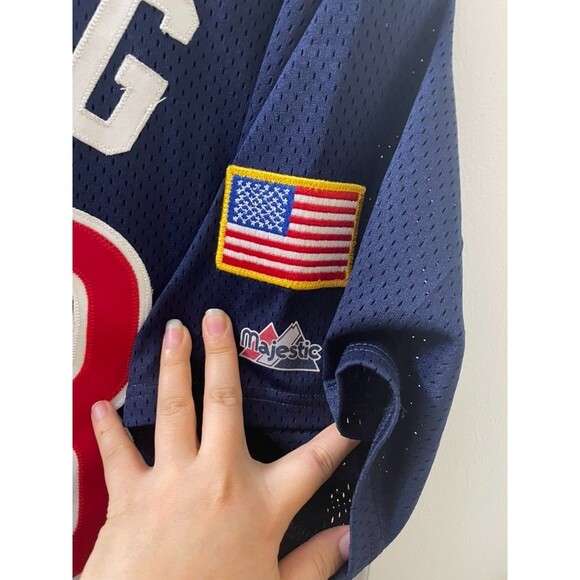 Vintage Baseball Jersey Authentic Majestic QUONG 23 With Patch USA FLAG XL - Picture 8 of 8
